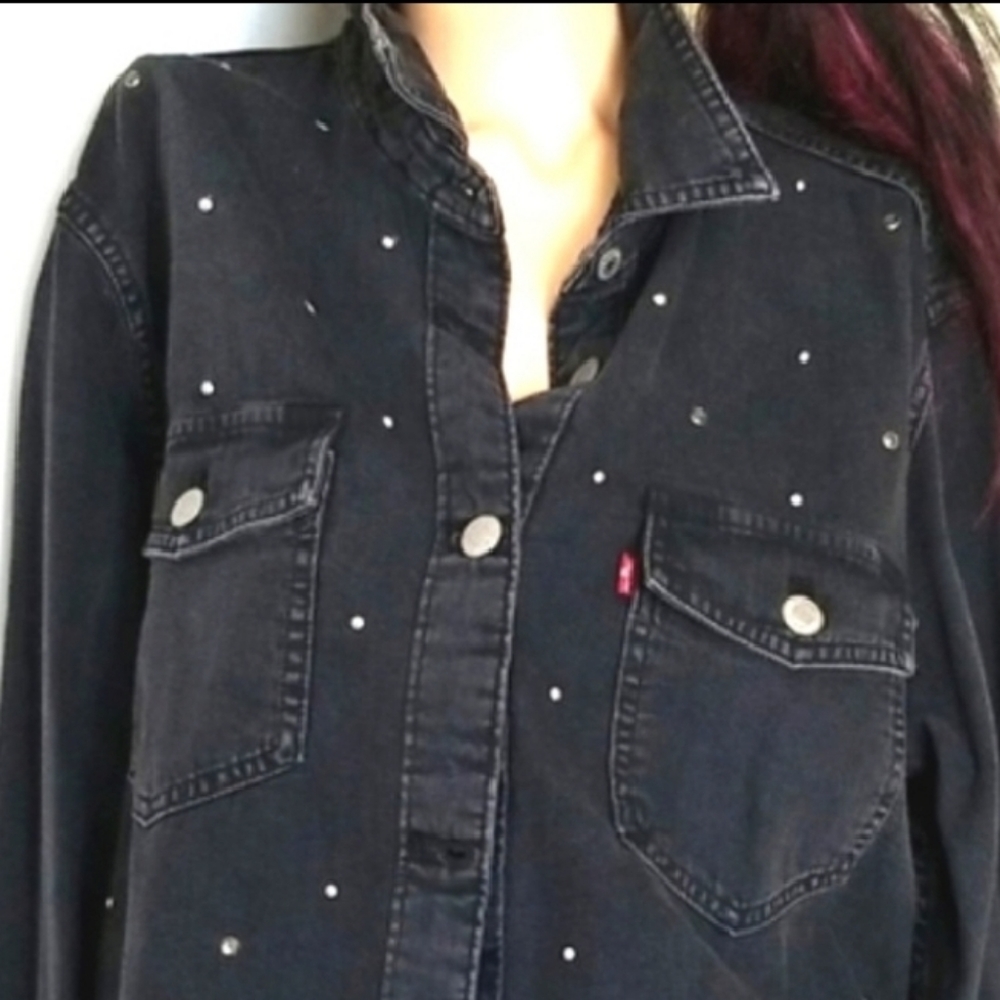Levi's cropped denim jacket shacket - Picture 2 of 12